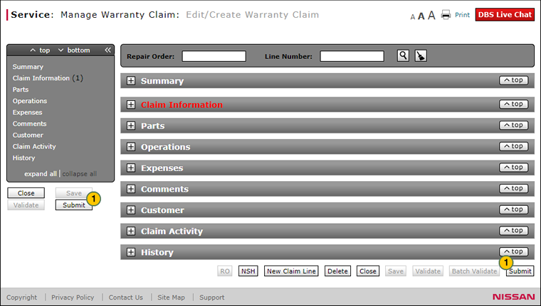 Submit a warranty claim.